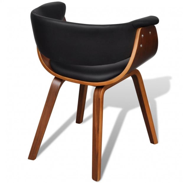 Dining Chair With Wooden Frame Artificial Leather Image 5