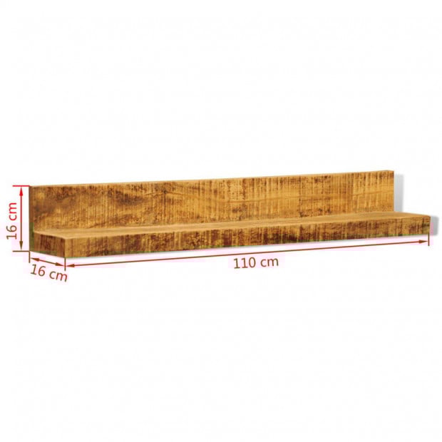 Solid Wood Wall Mounted Display Shelf 2 Pcs Image 6