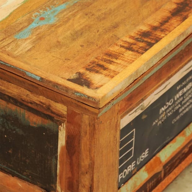 Coffee Table With Storage Vintage Reclaimed Wood Image 7
