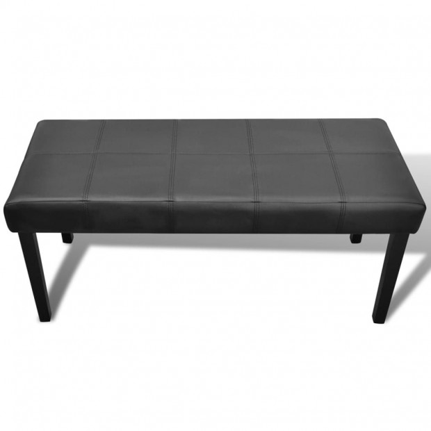 Black High Quality Artificial Leather Bench Image 2