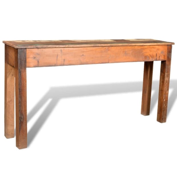 Console Table With 3 Drawers Reclaimed Wood Image 7
