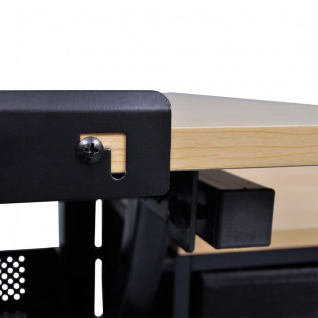 Three Drawers Drawing Table With Stool Image 3