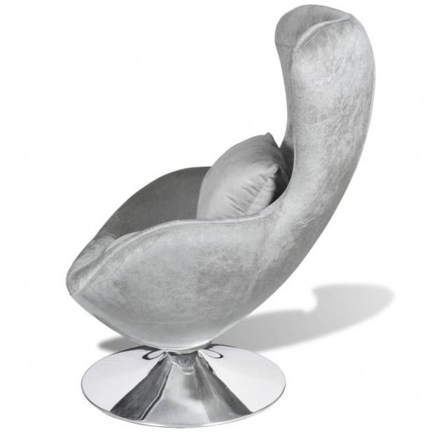 Armchair With Egg Shape Silver Image 4