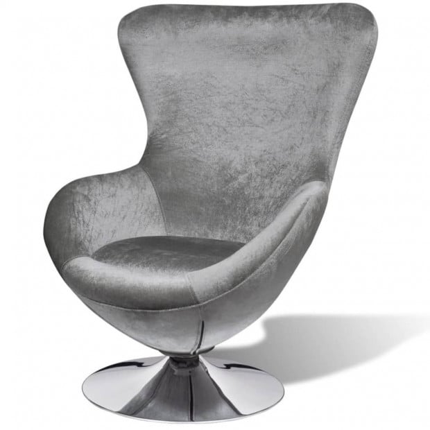 Armchair With Egg Shape Silver Image 5