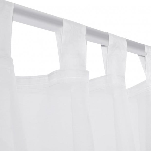 White Sheer Curtain 140 X 175 Cm 2 Pcs Image 5