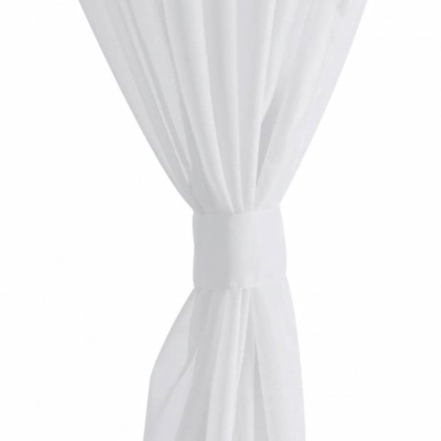 White Sheer Curtain 140 X 245 Cm 2 Pcs Image 4