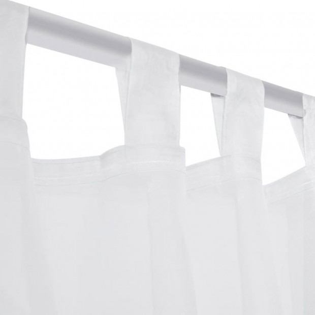 White Sheer Curtain 140 X 245 Cm 2 Pcs Image 5