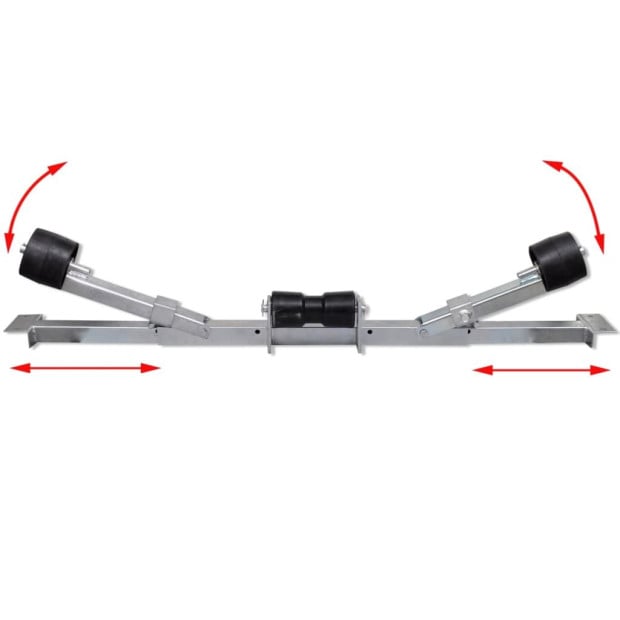 Boat Trailer Bottom Support Bracket With Keel Rollers Image 8