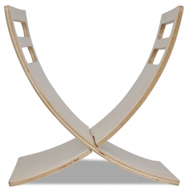 Wooden Magazine Rack Floor Standing Natural Image 3