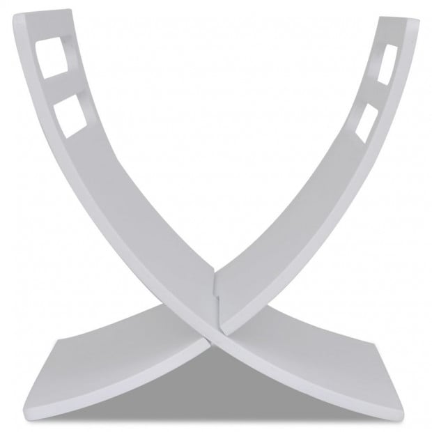 Wooden Magazine Rack Floor Standing White Image 3