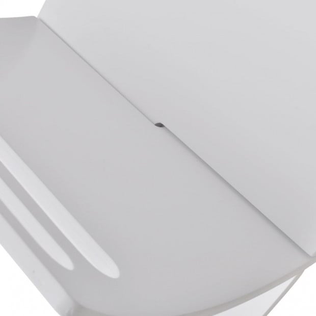 Wooden Magazine Rack Floor Standing White Image 6