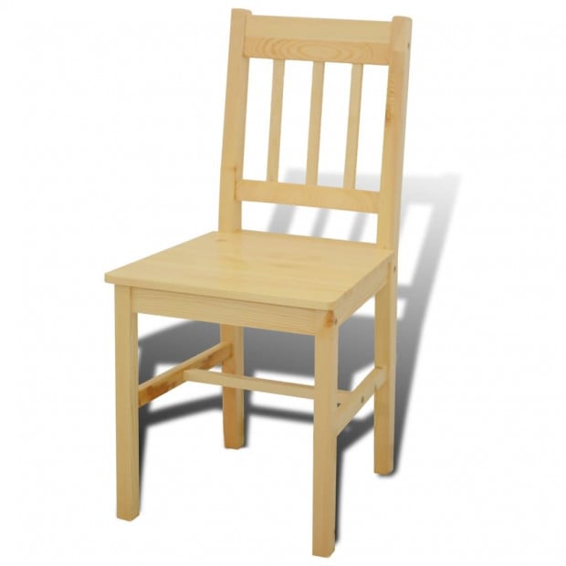 Wooden Dining Table With 4 Chairs Natural Image 5