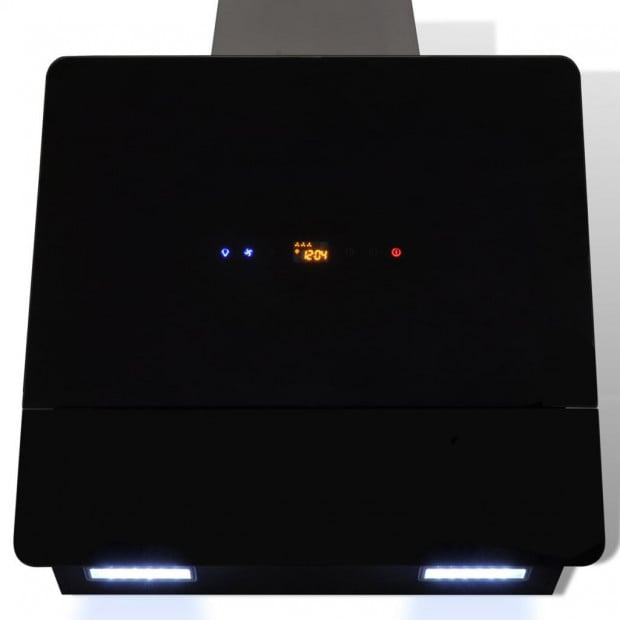 Black Tempered Glass Range Hood With Display 600 Mm Image 2