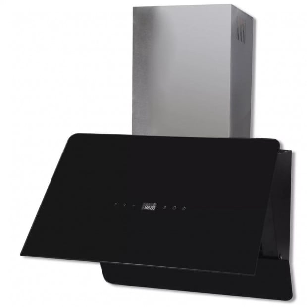 Black Tempered Glass Range Hood With Display 600 Mm Image 5