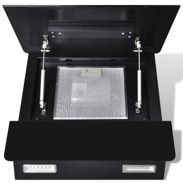 Black Tempered Glass Range Hood With Display 600 Mm Image 6