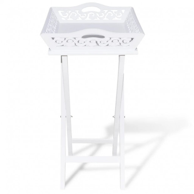 Side Table With Tray White Image 5