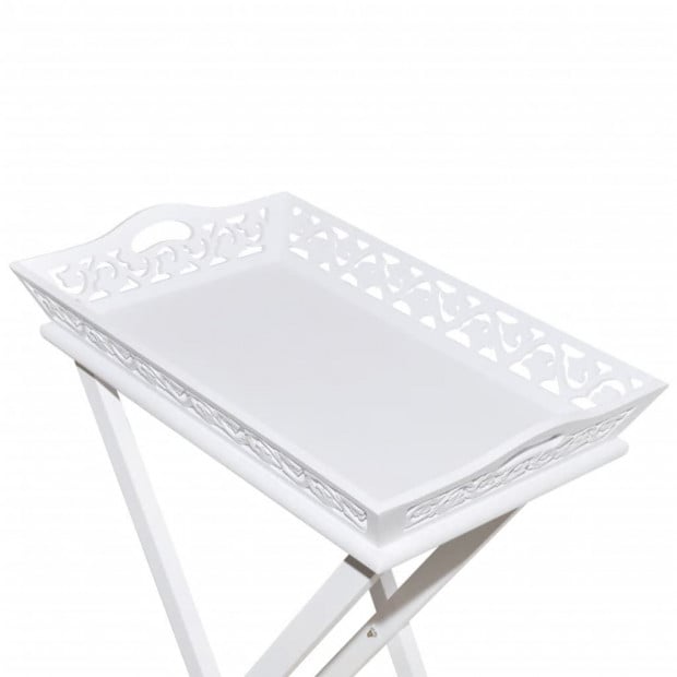 Side Table With Tray White Image 6