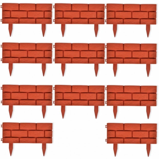 Lawn Garden Divider With Brick Design 11 Pcs Image 10