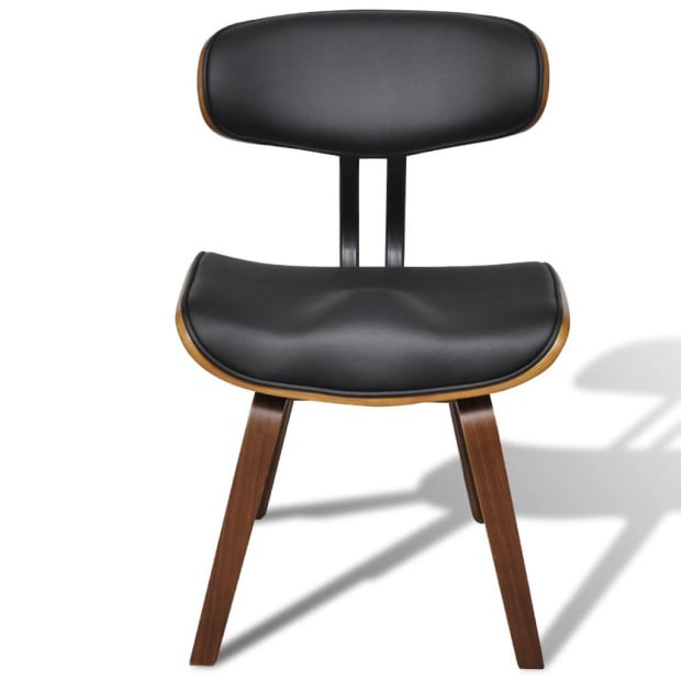 Dining Chairs 4 Pcs Bent Wood And Faux Leather Image 5