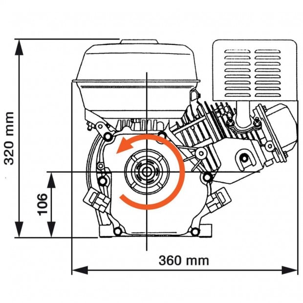 Petrol Engine 6.5 Hp 4.8 Kw Black Image 7