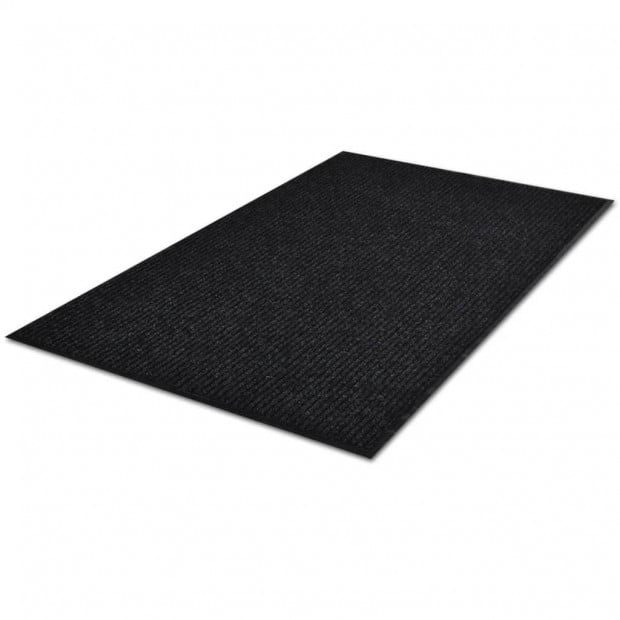 Black Pvc Door Mat 90 X 60 Cm Image 4