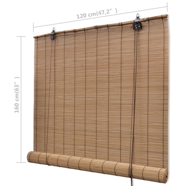 Brown Bamboo Roller Blinds 120 X 160 Cm Image 6