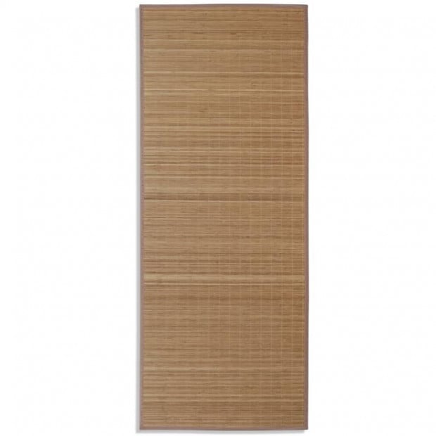Rectangular Brown Bamboo Rug 80 X 200 Cm