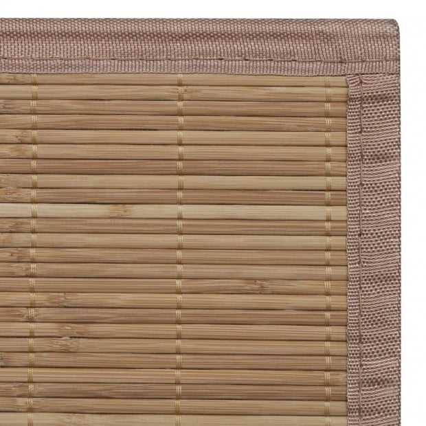 Rectangular Brown Bamboo Rug 120 X 180 Cm Image 6