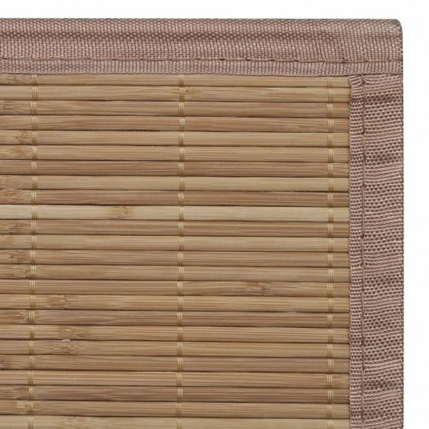 Rectangular Brown Bamboo Rug 150 X 200 Cm Image 6