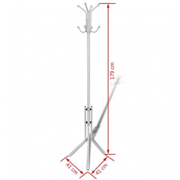 Coat Stand Metal White Image 4
