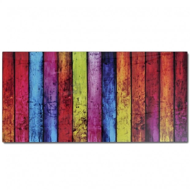 Coffee Table With Rainbow Printing Glass Top Image 6