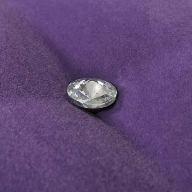 Purple Bench Velvet Fabric With Crystal Buttons Image 2