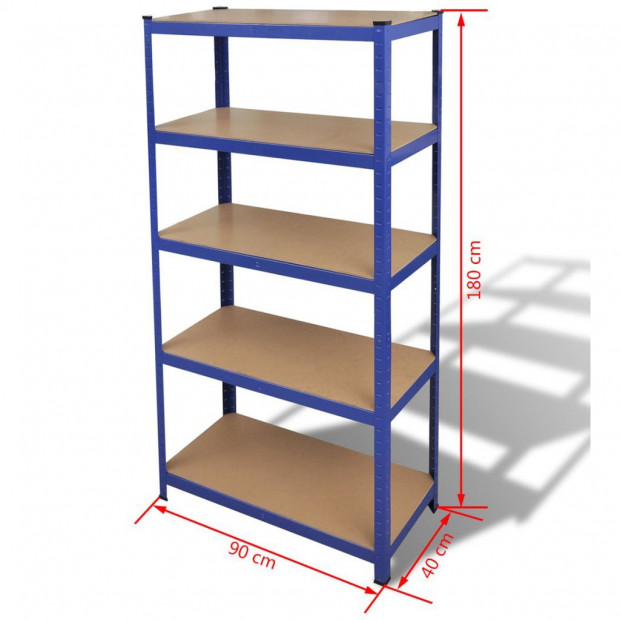 Storage Shelf Blue 2 Pcs Image 6