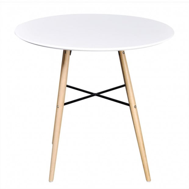 Dining Table Mdf Round White Image 2