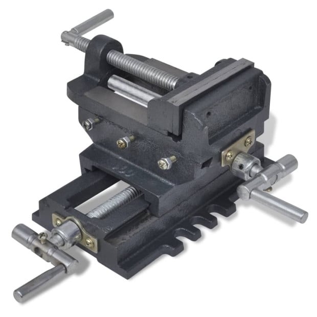 Manually Operated Cross Slide Drill Press Vice 78 Mm