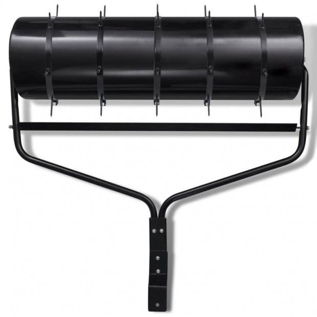 Black Garden Lawn Roller With 5 Aerator Bands 30 Cm Image 4