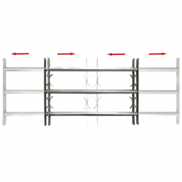 Adjustable Security Grille For Windows With 3 Crossbars 700-1050mm Image 2