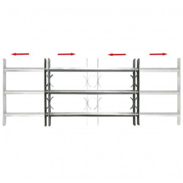 Adjustable Security Grille For Windows With 3 Crossbars 1000-1500mm Image 2