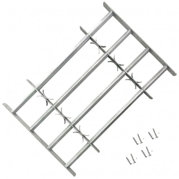 Adjustable Security Grille For Windows With 4 Crossbars 500-650mm