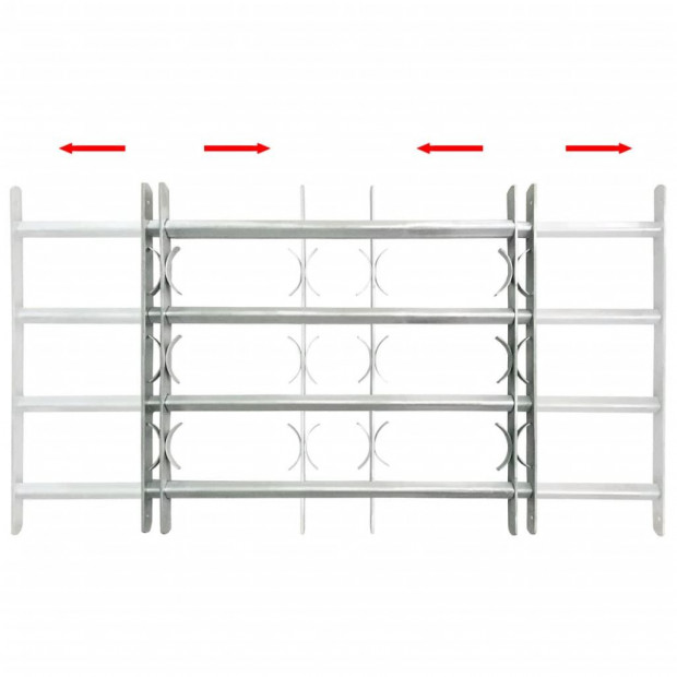 Adjustable Security Grille For Windows With 4 Crossbars 1000-1500mm Image 2