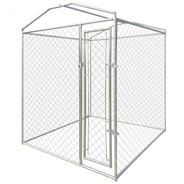 Outdoor Dog Kennel With Canopy Top 2x2 M Image 2