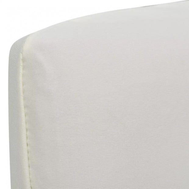 6 Pcs Cream Straight Stretchable Chair Cover Image 2