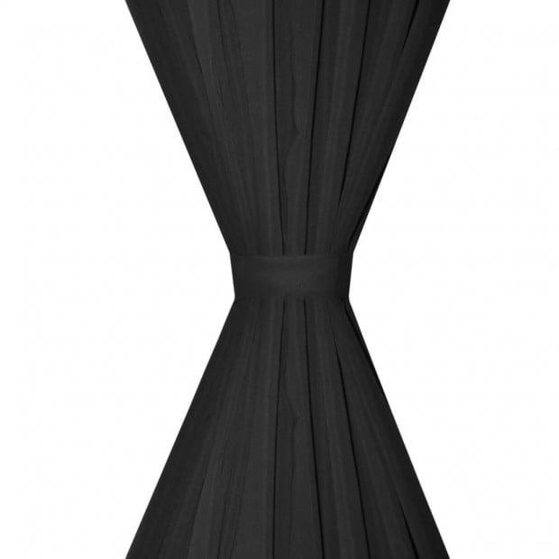 2 Pcs Black Energy-saving Blackout Curtains Double Layer 140 X 245 Cm Image 3