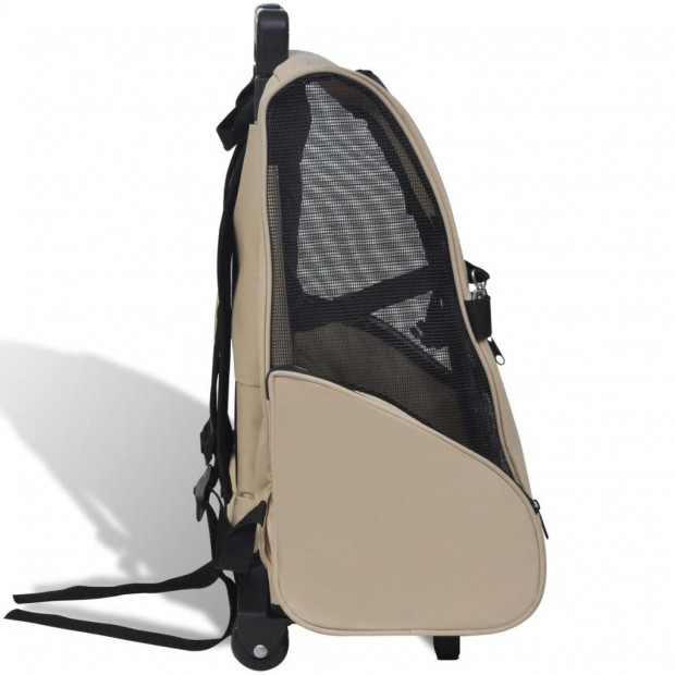 Multipurpose Pet Trolley Beige Foldable Image 3