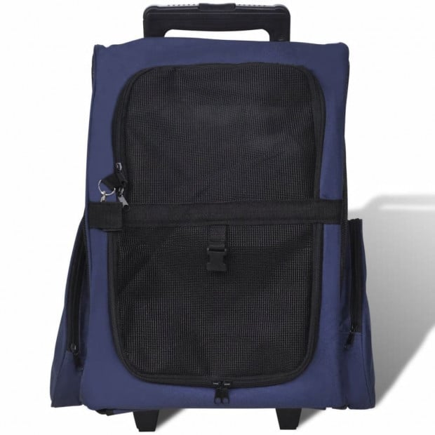 Blue Foldable Multipurpose Pet Trolley Image 2