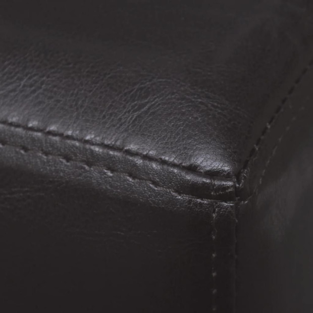 Bench 139,5 Cm Dark Brown Faux Leather Image 2