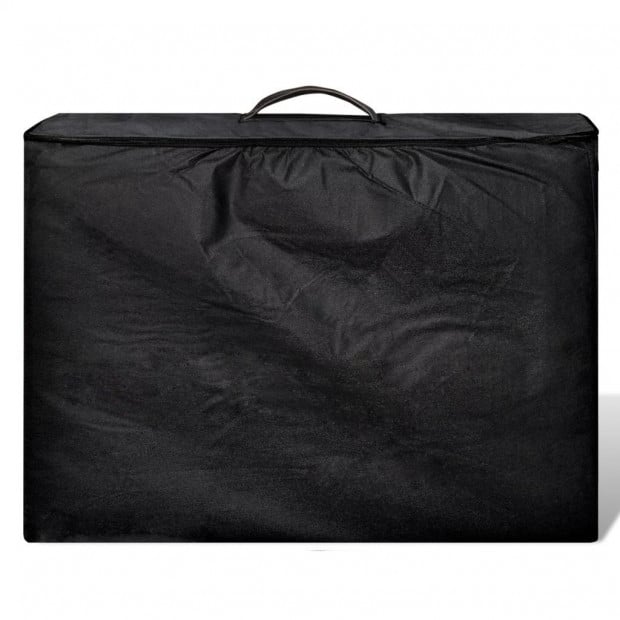 Black Foldable Massage Table 2 Zones With Wooden Frame Image 2