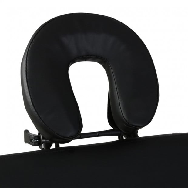 Black Foldable Massage Table 2 Zones With Wooden Frame Image 3