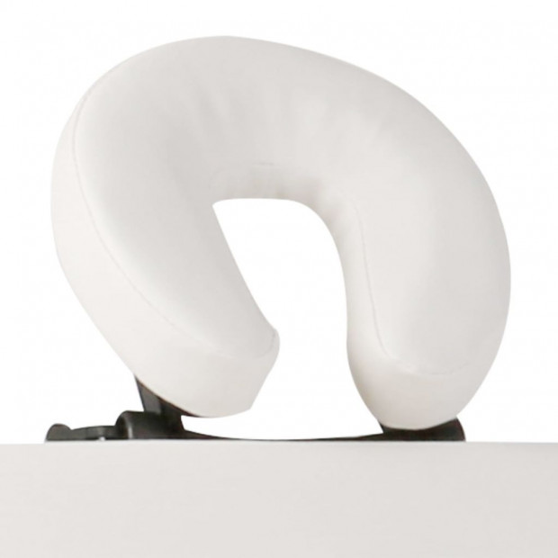 Cream White Foldable Massage Table 2 Zones With Wooden Frame Image 3