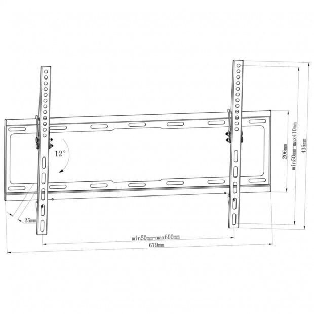 Tilt Wall Mounted Tv Bracket 600 X 400 Mm 32